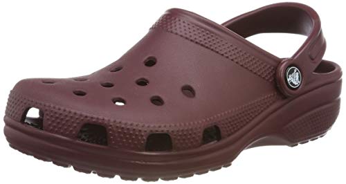 Crocs Classic Clog|Comfortable Slip on Casual Water Shoes, Red Burgundy, 37/38