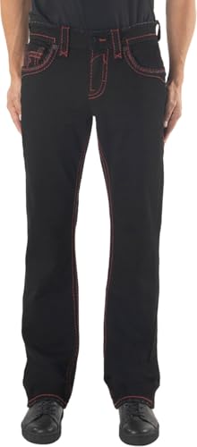 Rock Revival - Mens Arther B217R Boot Cut Jeans, Color Black, Size: 36W x 32L