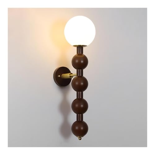 Aplique de pared de madera y cristal para sala de estar y pasillos modernos