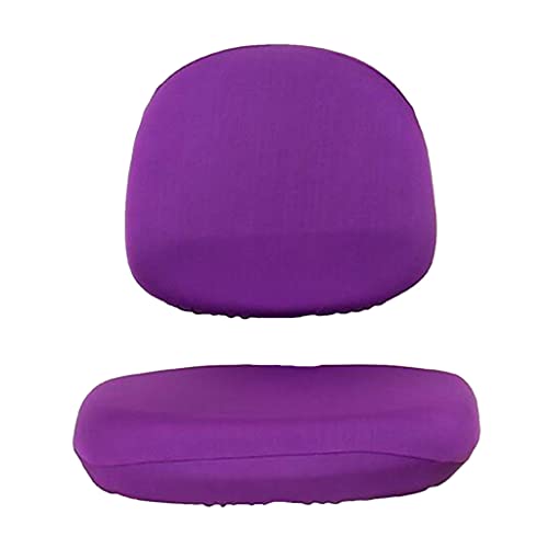 MagiDeal Housse de Chaise Pivotante Souple Extensible pour Ordinateur de Bureau, Violet