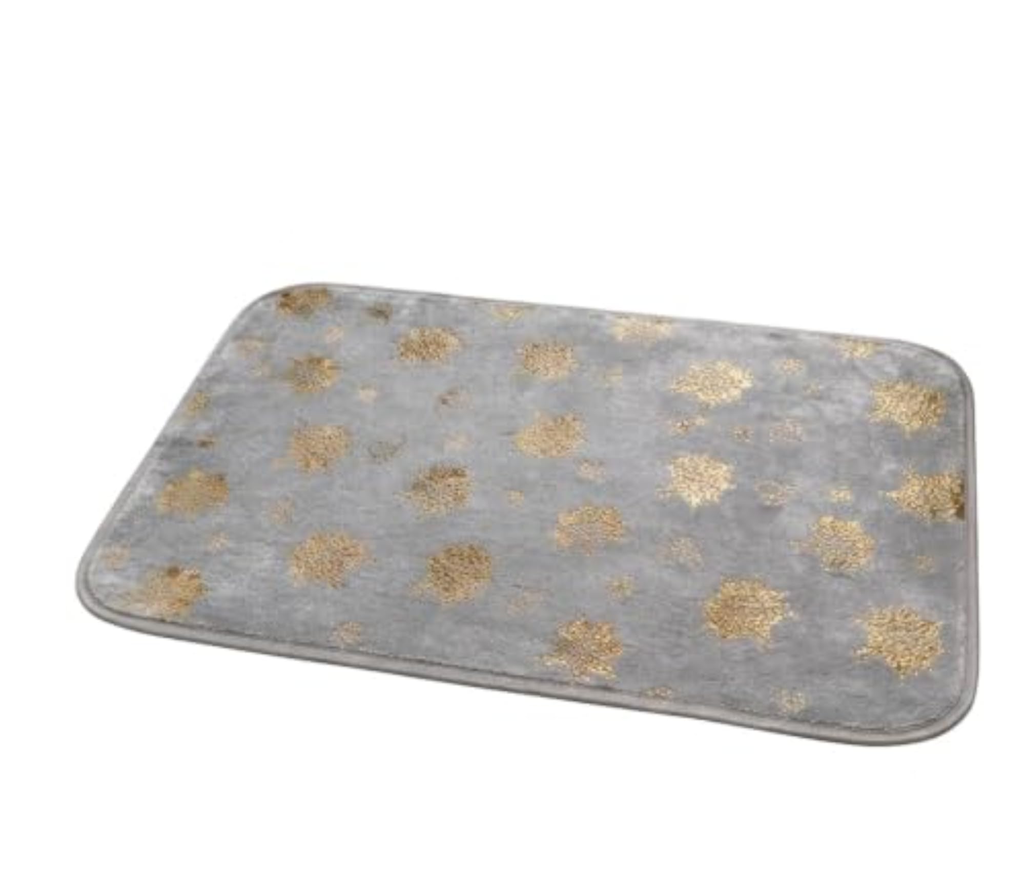 Golden Flower Memory Foam Bath Mat