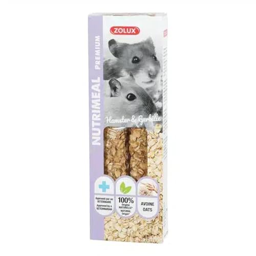 zolux - Friandises 2 Sticks Premium Avoine pour Hamster et Gerbille, pour rongeu