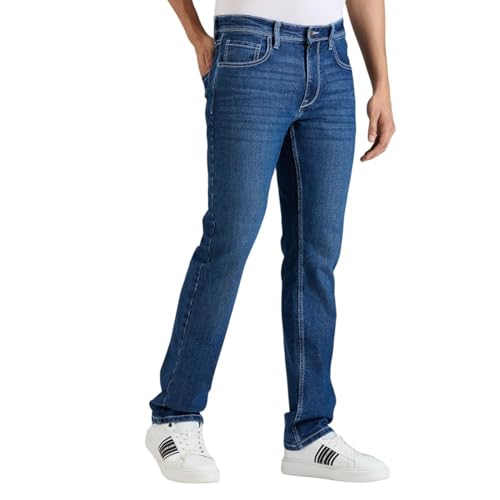 Image of Pepe Jeans Men's Jeans | Straight Fit | Mid Rise | Stretchable
