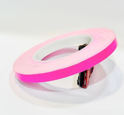 Image of WALLMATE Reflective Strip Sticker Night Visibility Warning Tape Waterproof Safety Reflector for Car, Bikes,Truck And Other Vihicle (Fluorescent Pink Strip, 0.5 In x 45 Mtr (1771 in))