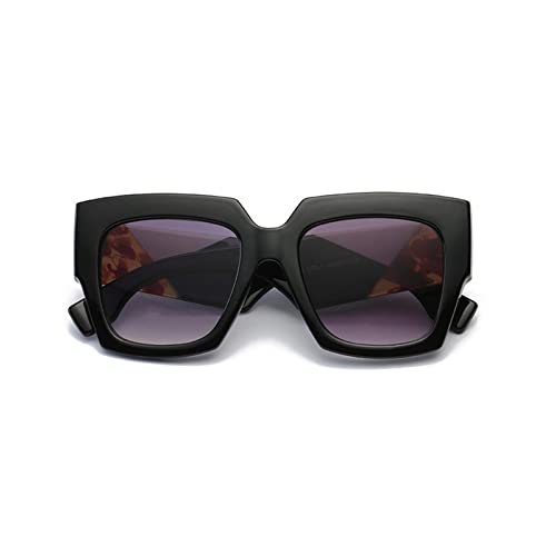 Lunettes de soleil carrées de luxe grand cadre rétro058C1 pour une allure mode