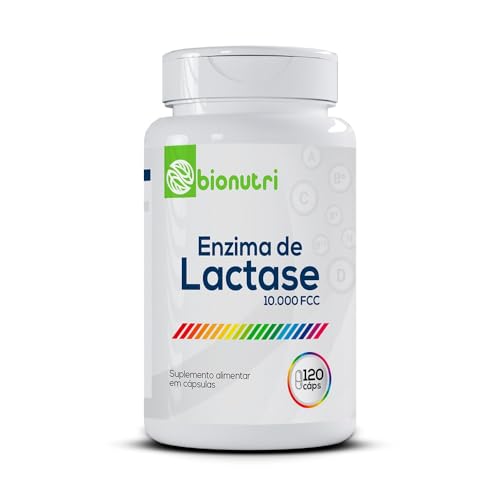 Lactose Enzima Lactase 120 Cápsulas 500mg Bionutri Para Intolerância a Lactose