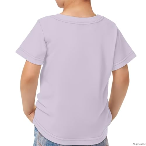 Image of WELLFLYHOM Kids Tshirts Girls Boys Short Sleeve Crewneck Tees Shirts Casual Sport Pullover Tops Size 3-16 Years