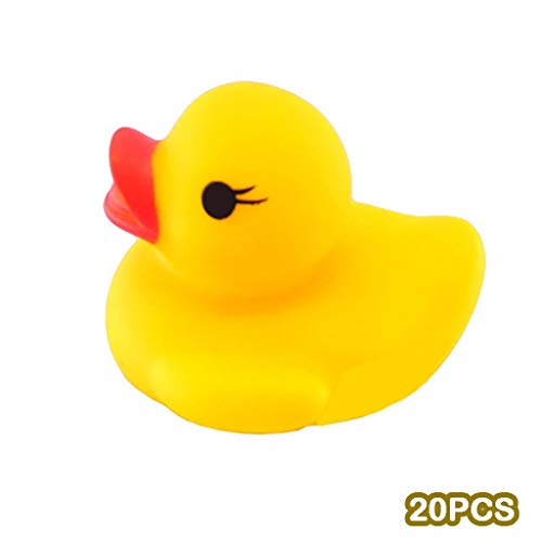 Pingping Toys Mini Baby Ducks Bathing Shower Cute 20/50Pcs Yellow Rubber Floating Bath Toy Toddlers Outside (A, One Size) #TOP1