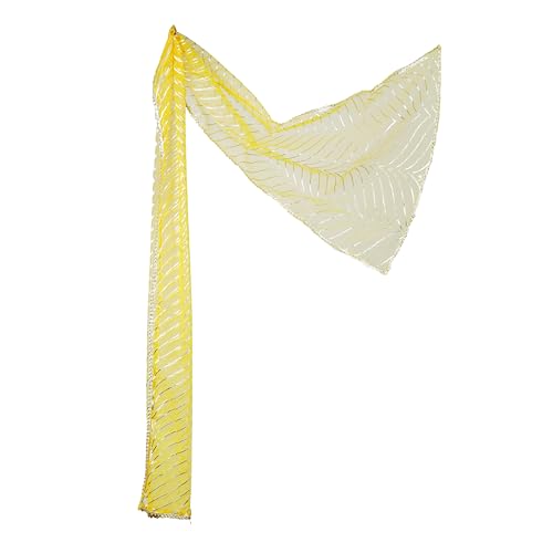 Aditri Creation Yellow Large Decorative Backdrop Cloth Chunari (Size :- 72" X 18") Chunni Indian Traditional Puja Festival Decoration Chunr MATA Ki Chunri for Statue Chowki Aasan Mat Posters Frame - Image 5