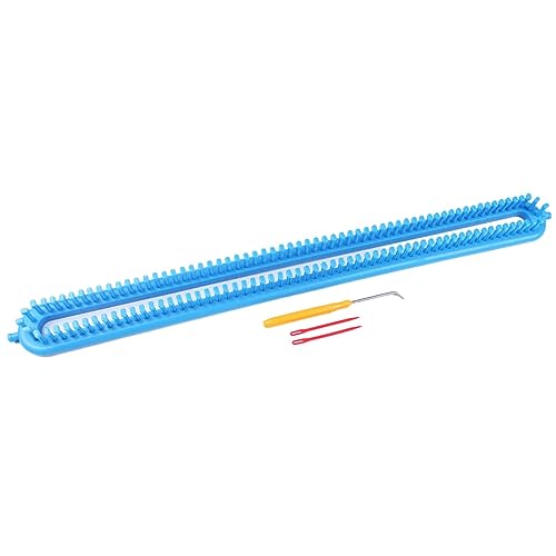 MYCENSE Scarf Loom Knitting Tool with Crochet Hook Crocheting DIY Craft Rectangular Knitting Loom Scarf Knitter for Scarf Shawl Hat Sweater, 58cm