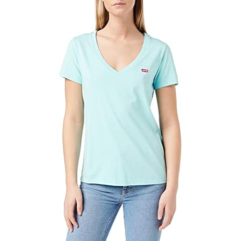 Camiseta Levi's Perfect V-Neck Mujer Angel Blue XS Cover