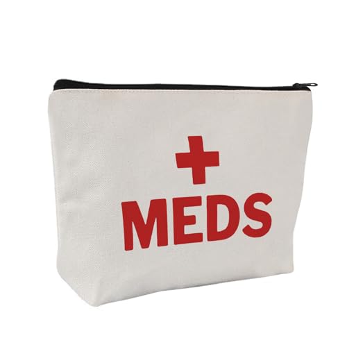 ZOCIGIFTS Medication Bag Travel Pill Organiser | Compact Cosmetic First Aid Kit, Perfect Health Gift, Small Cotton Pouch For Meds (Style H)