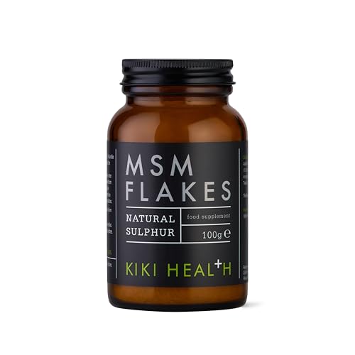 KIKI Health Natural MSM Flakes Supplement- Pure Sulphur for Joints Skin Hair & Nails - No Additives Easy Formulation - 99.9% Purity - Water-Soluble Gluten-Free & Vegan-Friendly MSM Flakes