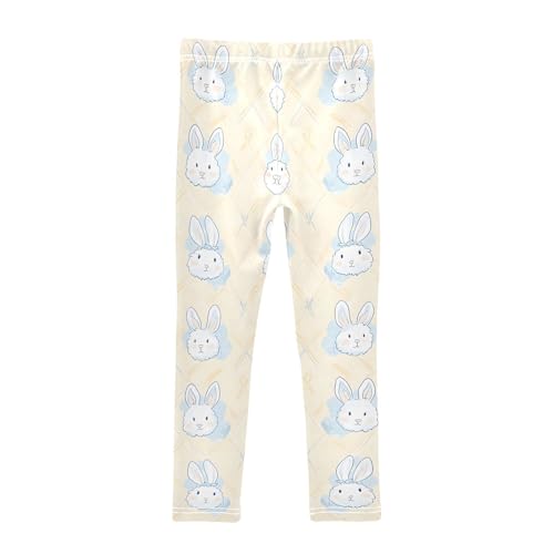 Cute Cartoon Rabbit Girls Leggings Soft Stretch Workout Yoga Dance Pants for Kids Casual Tights2