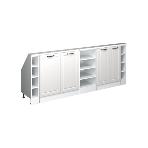 Vicco Dachschrägenschrank-Set Rion, Weiß Landhaus/Weiß, 5er Set Vicco Dachschrägenschrank-Set Rion, Weiß Landhaus/Weiß, 5er Set