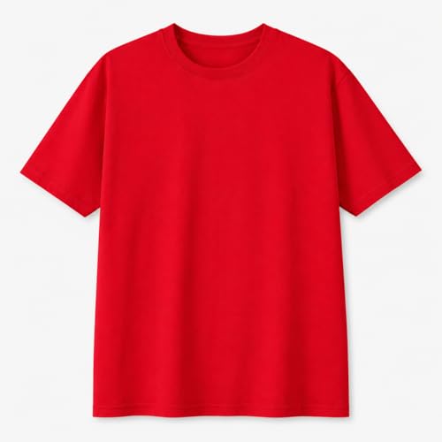 Image of Maydear Men Women Basic T Shirt Cotton Short Sleeve Crewneck Casual Plain Tee Everyday Essential Top