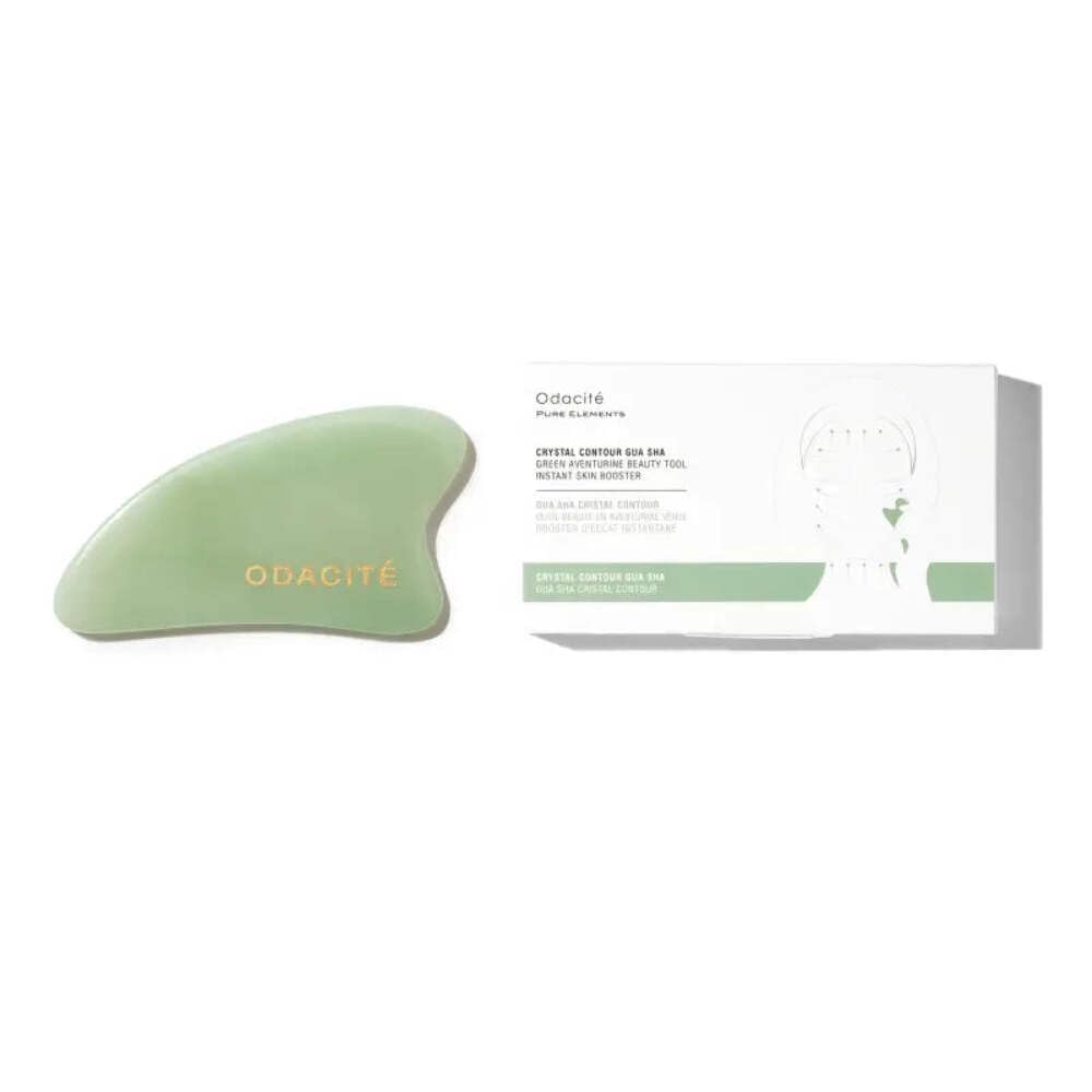 Crystal Contour Gua Sha Green Aventurine Beauty Tool