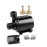 SageFurned Mini bomba de agua sumergible USB 500L/H 4W DC5V con cable de 1,5 m, motor silencioso y cubierta de filtro para acuario, jardín acuático, fuente de mesa y campamento interior, color negro