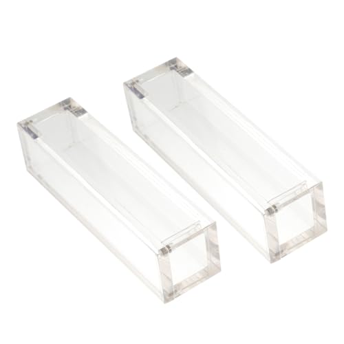 GARVALON Caja De Almacenamiento De Dados Acrílica Transparente Magnética 2 Piezas Estuche Ligero para Dados Y Juguetes Organizador Compacto para Exhibición Y Transporte