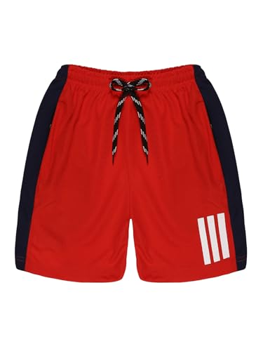 Image of Pack 2 Polyester Sports Shorts for Boys & Girls with Zipper Pockets
