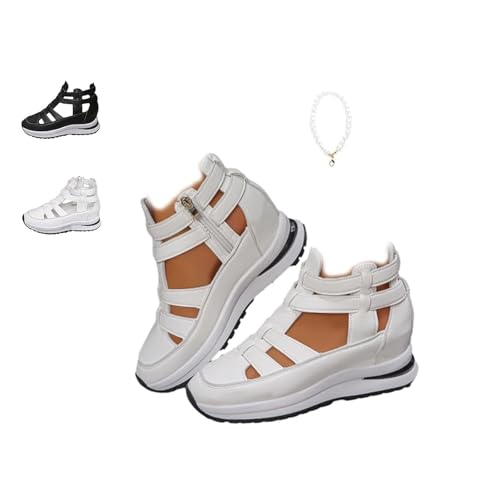 Northend Shoes for Women,Side Zipper Comfortable Lightweight Wedge Sandals,Women's Hollow Out Breathable Platform Wedge Sandals Sneakers Orthopedic Sandal for Women