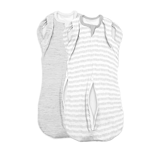 Image of SwaddleMe Arms Free Convertible Pod - Size Large, 3-6 Months, 2-Pack (Magic Marker) Zip-up Baby Swaddle Helps Transition to Arms Out Sleep for Safe Rolling and Self-Soothing