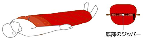 モンベル（mont-bell）寝袋 ダウンハガー800 ハーフレングス＃1 オレンジ（OG）#1121325 3枚目