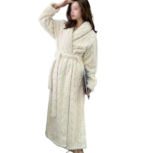 Chemise de nuit d'hiver longue contre le froid vêtement d'intérieur épais et douillet