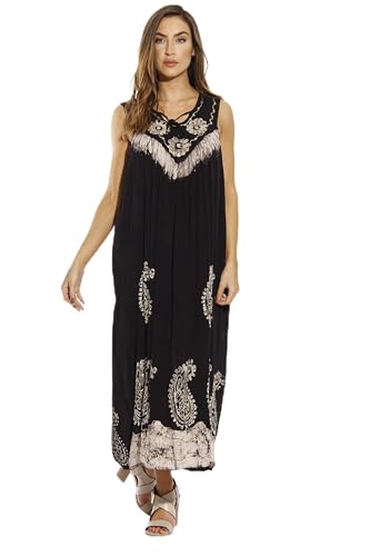 Riviera Sun 20486-BB-2X Dress/Dresses for Women Black/Beige