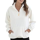 Hanraz Winterjacke Damen Kurz ÜBergangsjacke Damen Winter Warm Winterjacke Freizeit Outdoor Gefüttert Microfleece Polyester