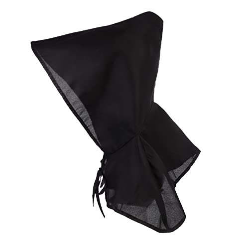 Manteau de capot de cosplay noir pour déguisement de fête d'Halloween adulte