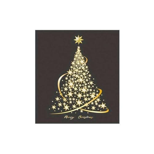 YuuFcy Weihnachtsbaum-Fensteraufkleber, Goldene Weihnachtsbaum Fenster...