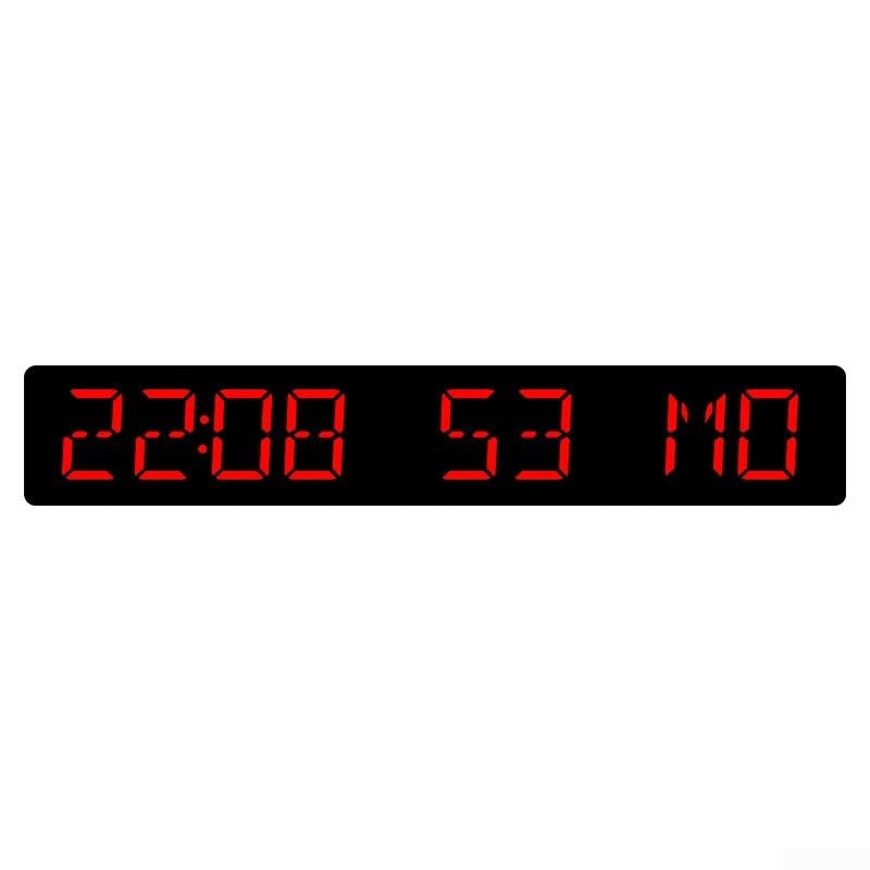 Wireless LED Digital Clock For Desktop With Auto For Time Setting Dual Alarm Function Countdown For Timer Up To 999 Days And 4 Brightness Levels(black red)