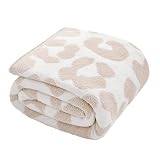 Ultra Soft Cozy Cow Print Fluffy Microfiber Knitted Throw Blanket Super Cozy Lightweight Fleece Bed