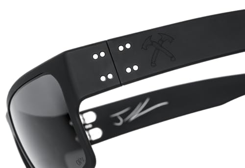 Gatorz Eyewear Jack Carr Delta Sunglasses - Black Frame with Black Tomahawks Logo, Smoke Digitally Optimized Polarized (Opz) Lens - GZ-50-0924