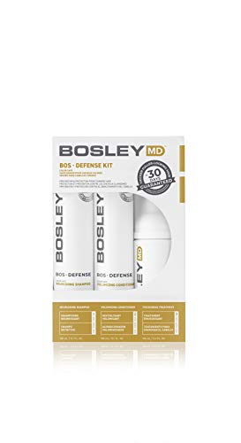 BosleyMD BosDefense KIT for Hair Thinning Prevention (Color Safe), Starter Size (30 Days).