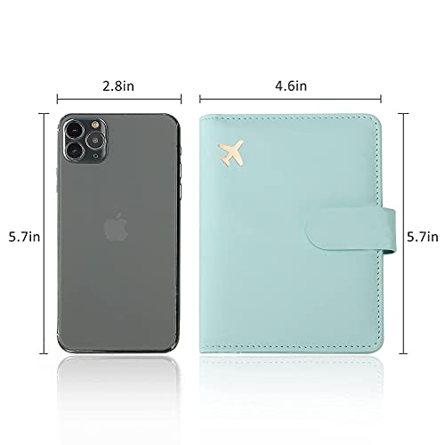 Image of Melsbrinna Premium Leather Passport Holder Covers Case, Waterproof Rfid Blocking Travel Wallet Passport Holder with Pen Holder, Cute Passport Book for Women /Men