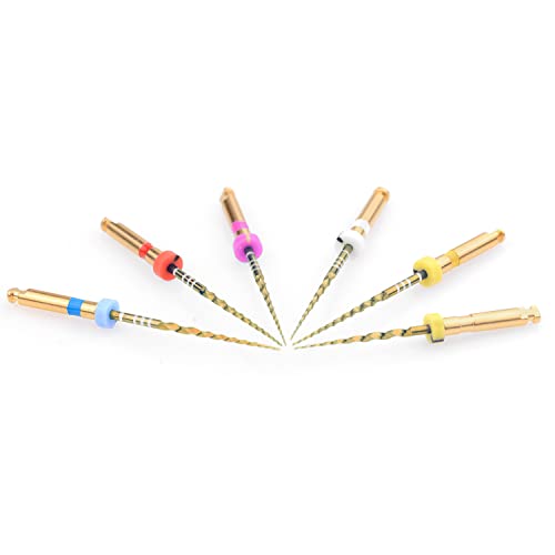 Nski 6Pcs/Pack Gold Flexible Files Engine Use Endo Rotary Files Sx-F3 Niti File System Endodontic Accessories thumb #6