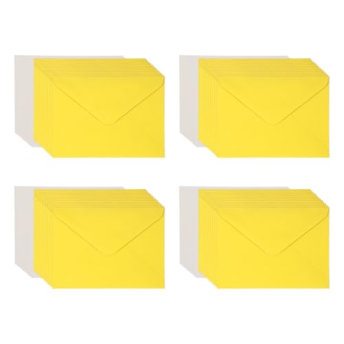 Tarjetas de felicitación en cartulina amarilla de alta densidad, pack de 48 unidades de 5x7"