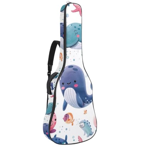 Housse de guitare acoustique 104 cm étanche en tissu Oxford épais bleu