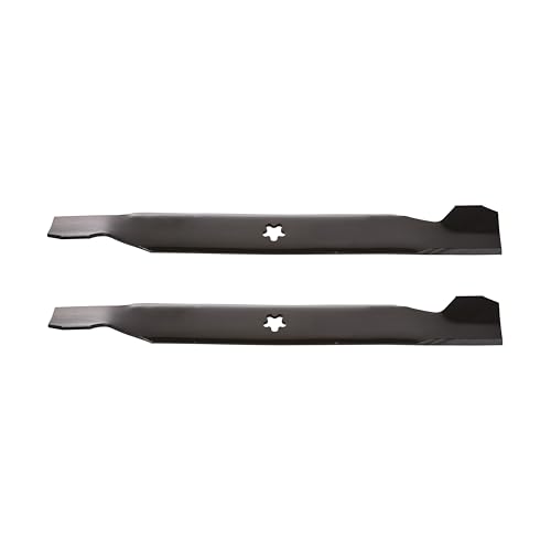 Oregon Kit de 2 lames de 49 cm pour tondeuse avec fixation étoile à 5 branches, remplace Husqvarna 138497, compatible avec Husqvarna LT125, YTH125, Jonsered...