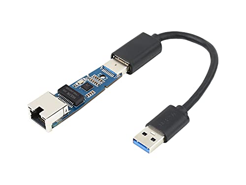 USB 3.2 Gen 1 to Gigabit Ethernet Converter, USB to Ethernet Adapter with 10/100/1000Mbps Network Standard, RTL8153 Controller, Support Win10/8.1/8/7/Mac/Linux/Android, Driver Free, Plug and Play