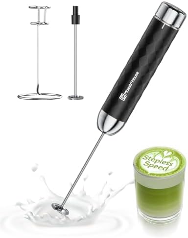 Maestri House Rechargeable Milk Frother with Stepless Speed Contr...