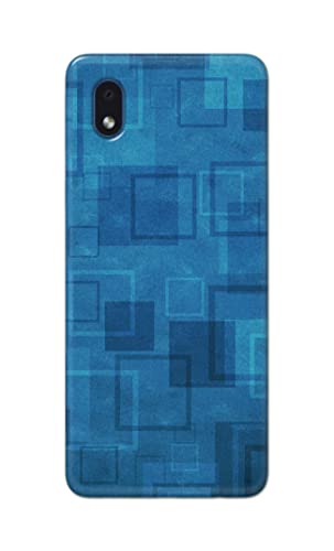 Image of Printed Hard Back Cover Case for Samsung Galaxy M01 Core | Samsung Galaxy A01 Core Back Cover (Plain Azure Blue) -1302