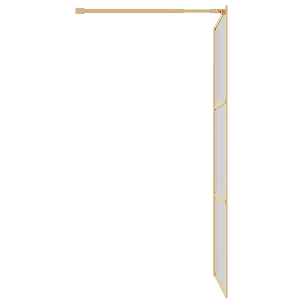 Homgoday Pared de ducha con vidrio transparente ESG dorado 100 x 195 cm, recinto de baño, panel de mampara de ducha, mampara de ducha, mampara de ducha, mampara de ducha, mampara de ducha, cubículo