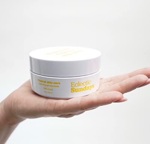 24K Gold Gel Eye Mask For Puffy Eyes & Dark Circles Fine Lines, 60 Patches. New Formula For Quick Results. Designed In Canada With Love #TOP3