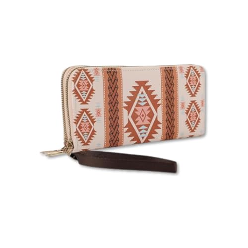 Carteira Feminina Estilo Boho com Alça de Pulso — Espaçosa, Segura e Repleta de Charme Natural