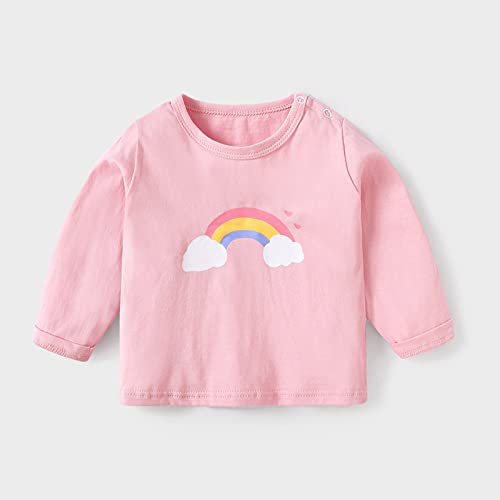 Toddler Boys Girls Cute Pattern Cotton T Shirt Long Sleeve Blouse Crewneck Tops Trendy Shirts Fall Simple Tees Clothes3