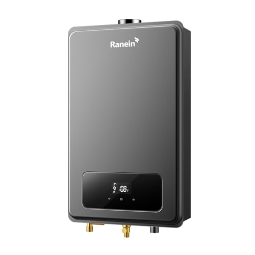 Ranein Natural Gas Tankless Water Heater, Indoor Max 5.3 GPM, 130,000 BTU Instant Hot Water Heater