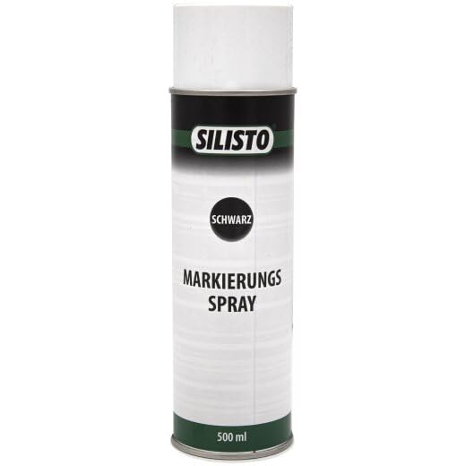 SILISTO 1x Markierungsspray 500 ml - schwarz - Markierungsfarbe...
